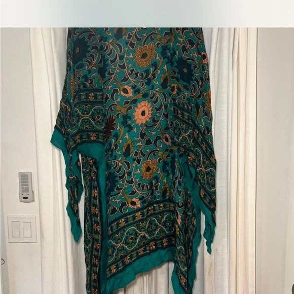 Free People Teal and Orange Floral Kimono - Picture 3 of 5